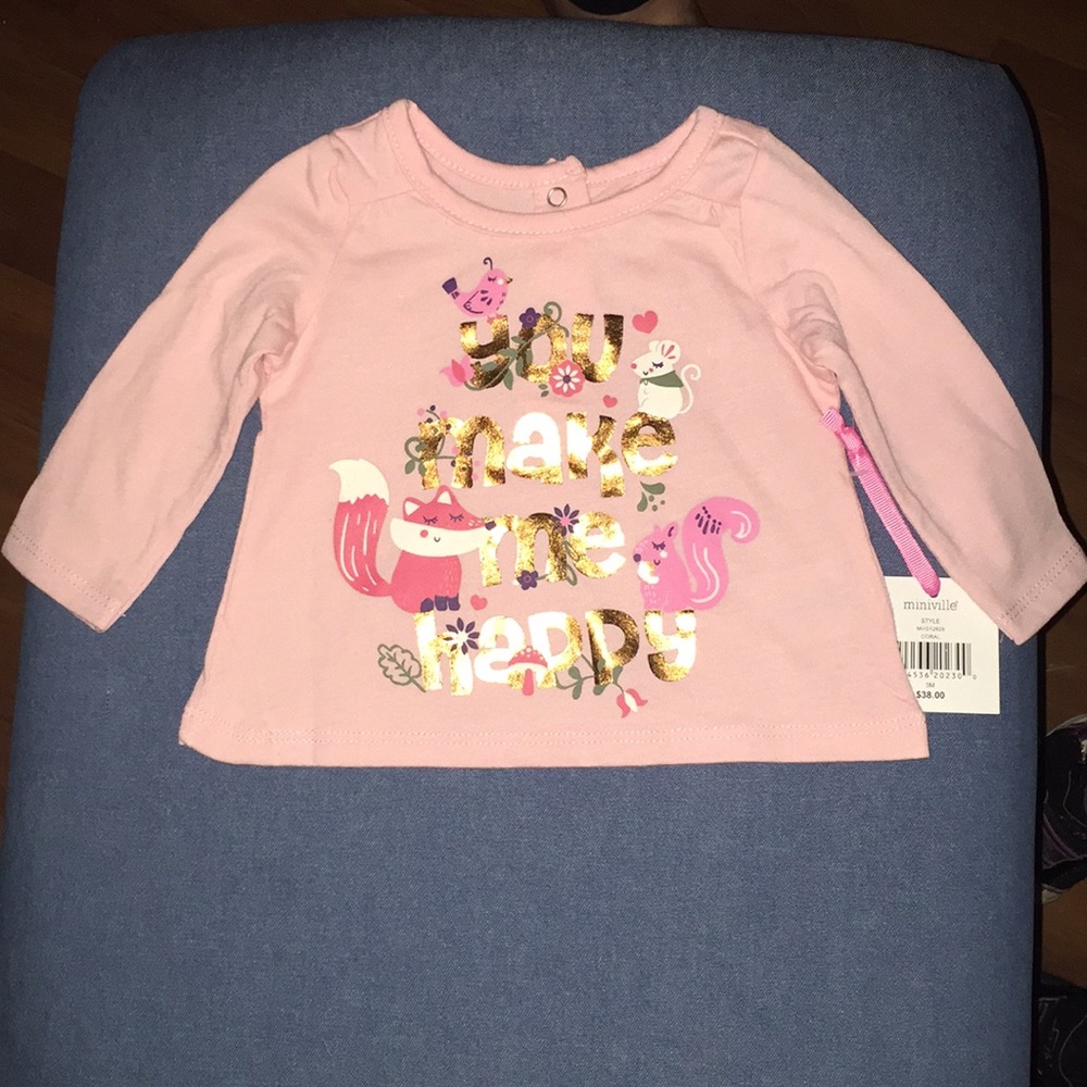 Cute long sleeve baby shirt